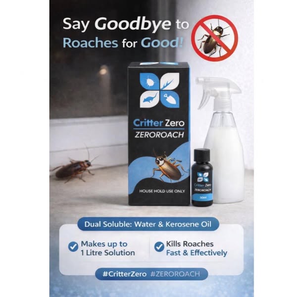 Tired of unwanted guests in your home? ZEROROACH targets roaches fast and effectively.